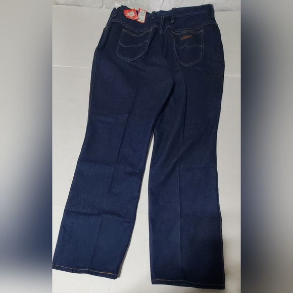 Vintage wrangler " No-Fault" jeans Dark Wash denim. - Picture 10 of 11